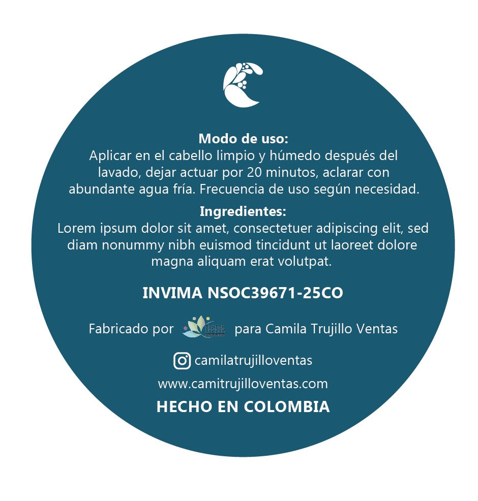 MASCARILLA CAPILAR AZULA